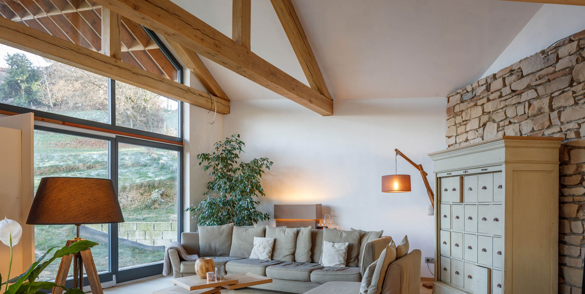 Intérieur d'une Maison en Bois